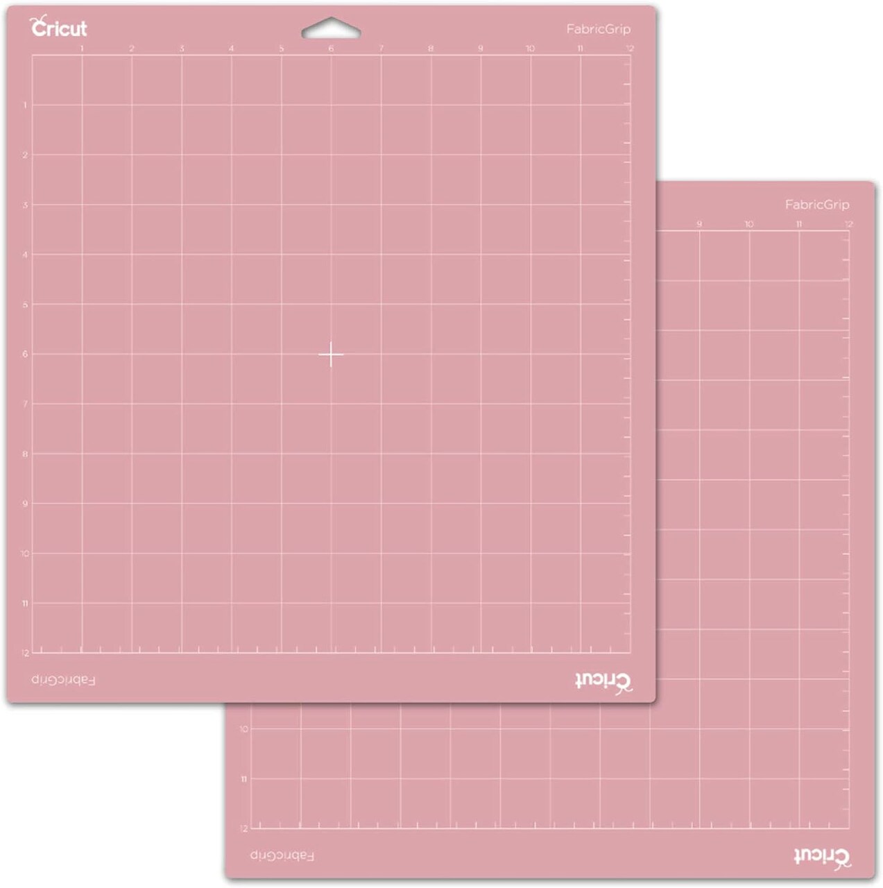 FabricGrip Adhesive Cutting Mat 12" x 12", High Density Fabric Craft Cutting Mat, Made of Material to Withstand Increased Pressure. Use For Cricut Explore/Cricut Maker, (2 CT)